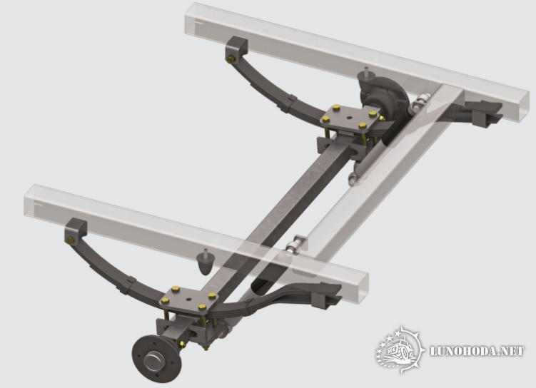 Рессорная подвеска без тормоза