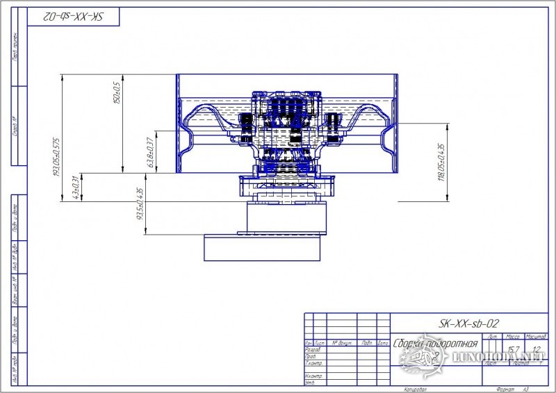 SK-XX-sb-02 - Сборка поворотная 2 разрез