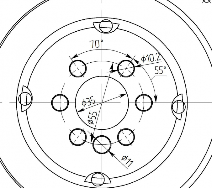 Маховик ВАЗ 1111_ступица
