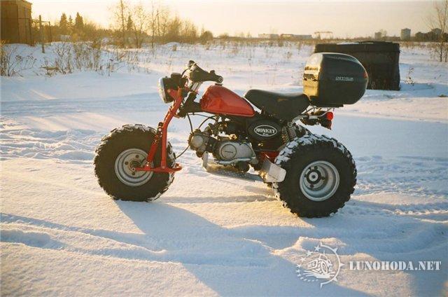Снегоход из мопеда Альфа 110 кубов